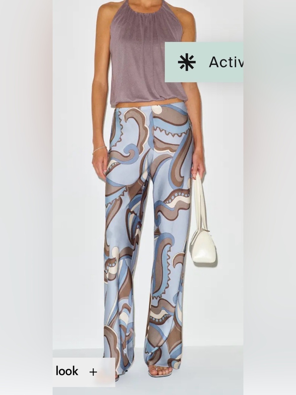 Reformation Gale Satin Mid-Rise Bias Pants – Lido – XS NWT